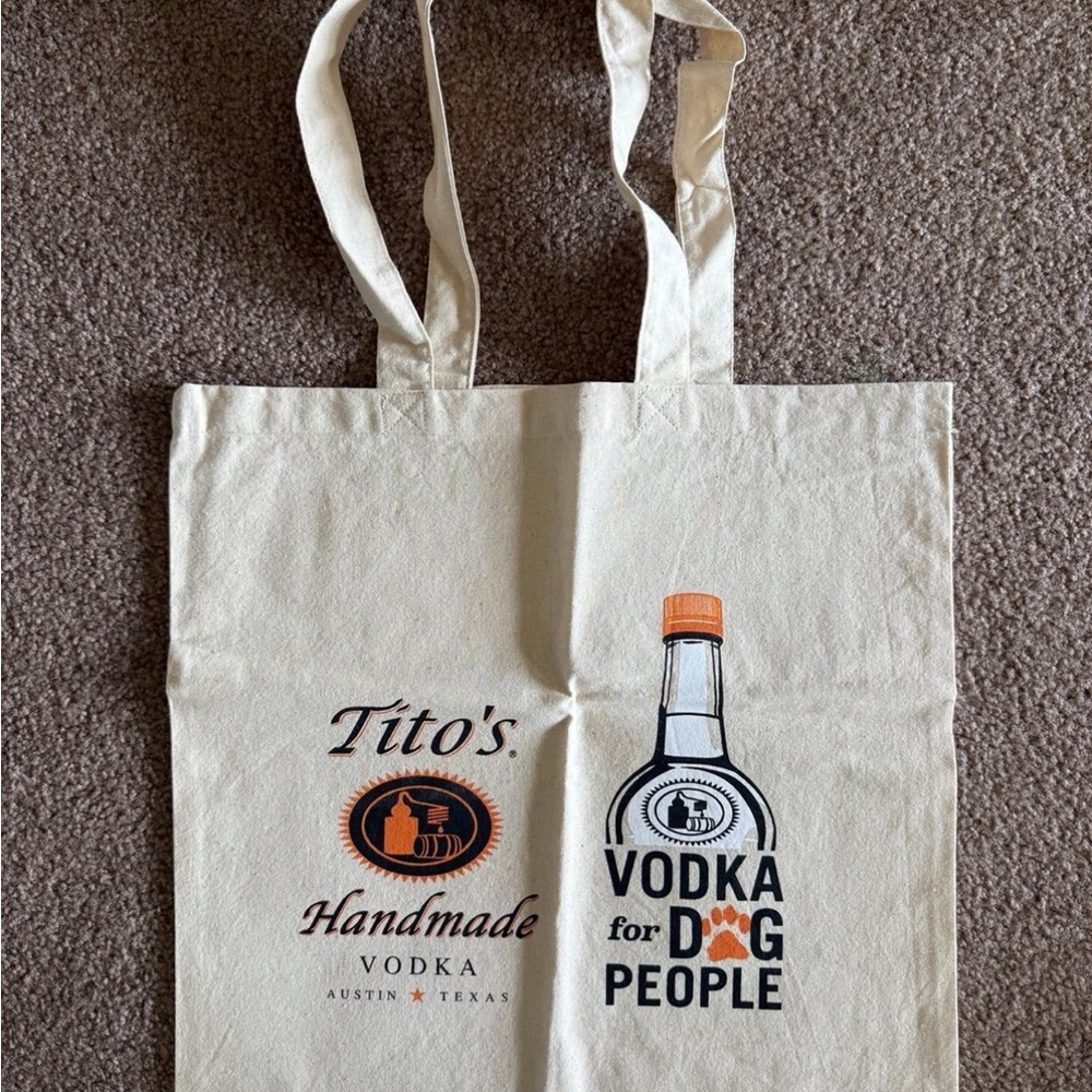 Tito’s vodka canvas tote bag